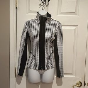 Joseph Ribkoff Black and White Stretch Jacket Sz 2